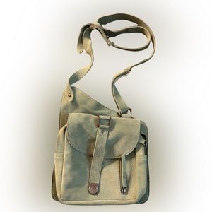 Anthro sea foam green suede crossbody bag — perfect condition—